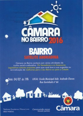 CÂMARA NO BAIRRO 2016 - Satélite Andradina 